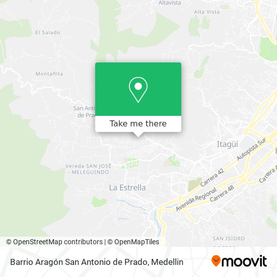 Mapa de Barrio Aragón San Antonio de Prado