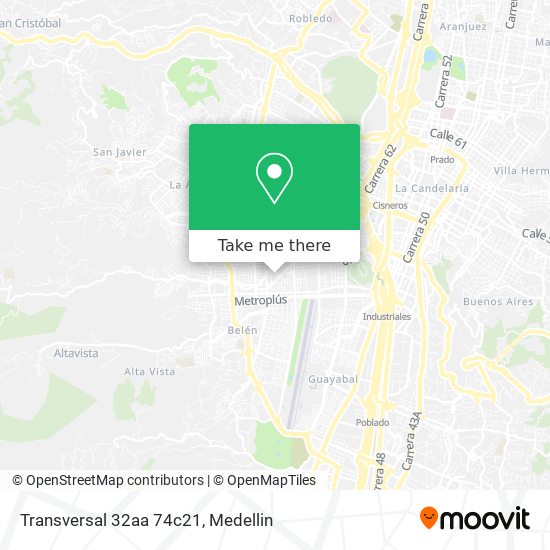 Mapa de Transversal 32aa 74c21