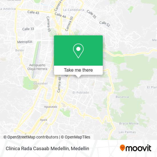 Clínica Rada Casaab Medellín map