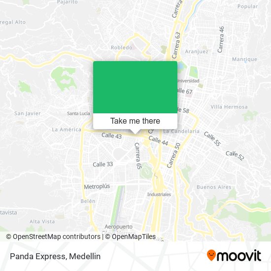 Mapa de Panda Express