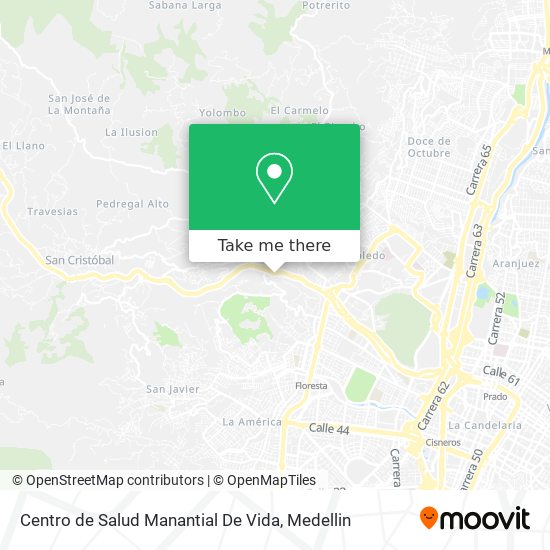 Mapa de Centro de Salud Manantial De Vida