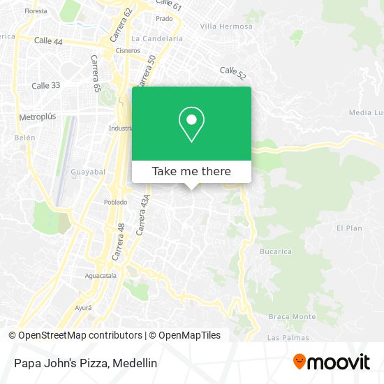 Mapa de Papa John's Pizza
