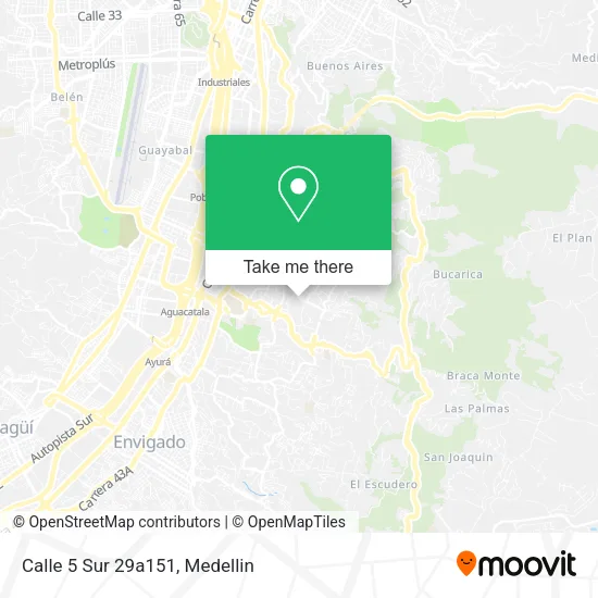 Calle 5 Sur 29a151 map