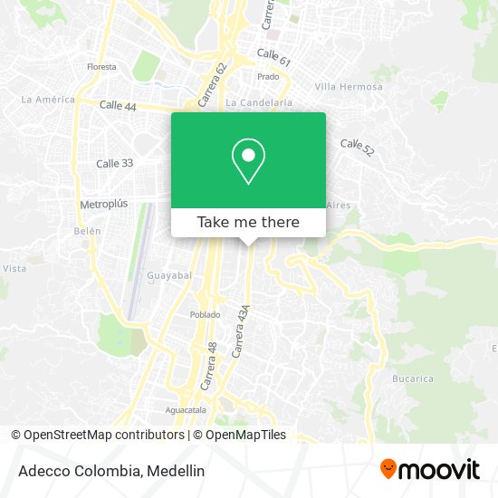 Mapa de Adecco Colombia