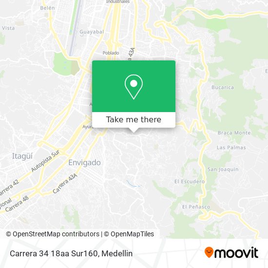 Mapa de Carrera 34 18aa Sur160