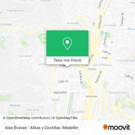 How to get to Alas Bravas - Alitas y Costillas in Medellín by Bus or Metro?