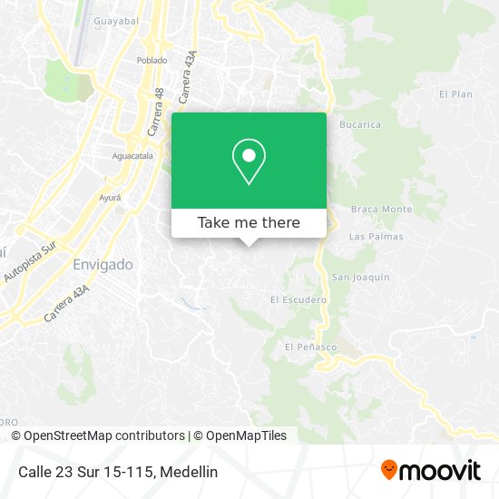 Mapa de Calle 23 Sur 15-115