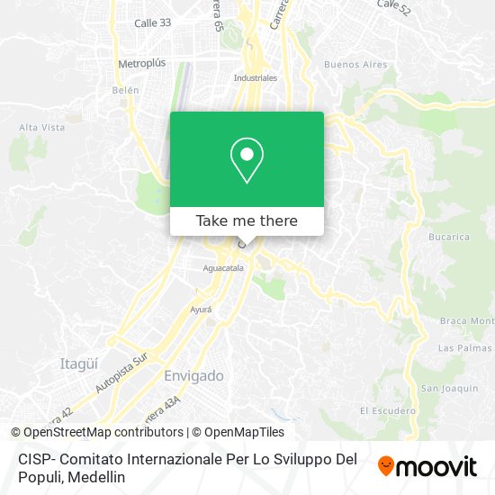 Mapa de CISP- Comitato Internazionale Per Lo Sviluppo Del Populi