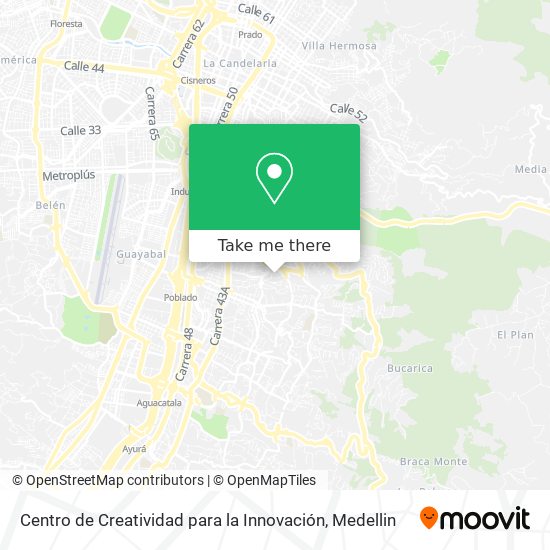 Mapa de Centro de Creatividad para la Innovación