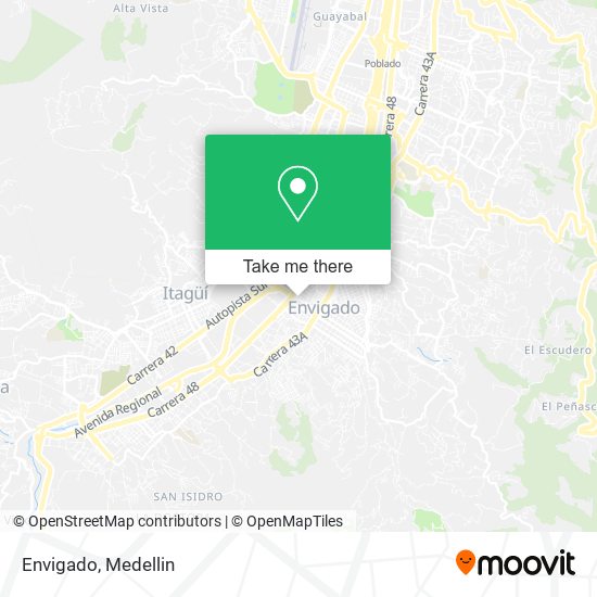 Mapa de Envigado