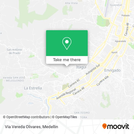 Mapa de Vía Vereda Olivares