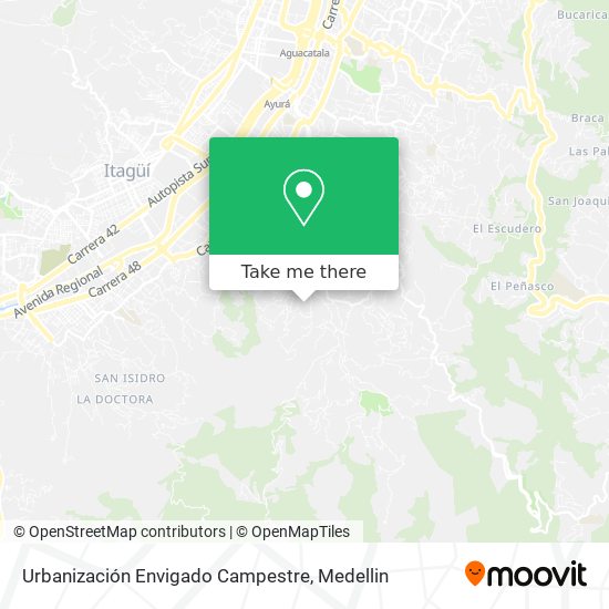 Mapa de Urbanización Envigado Campestre