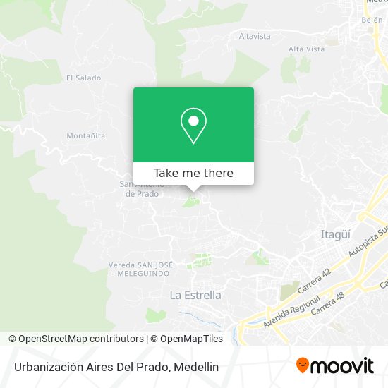 Mapa de Urbanización Aires Del Prado