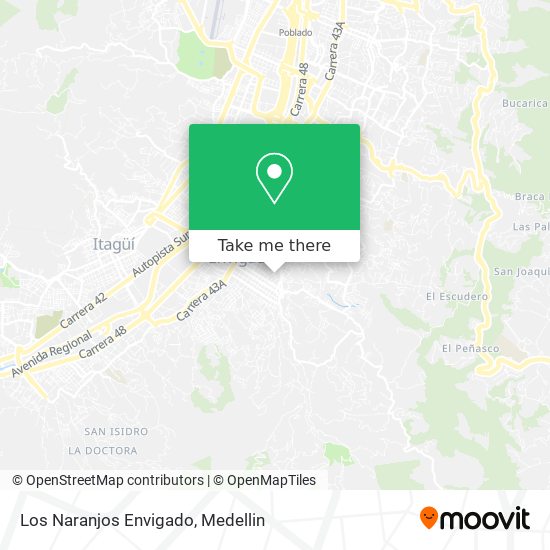 Los Naranjos Envigado map