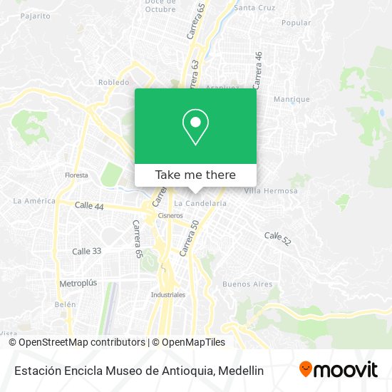 Mapa de Estación Encicla Museo de Antioquia