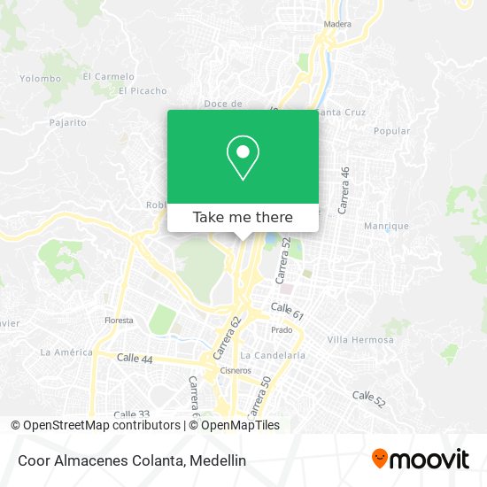Coor Almacenes Colanta map