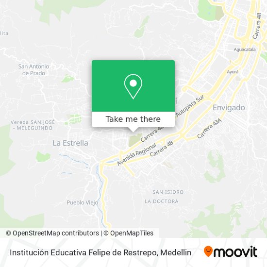 Institución Educativa Felipe de Restrepo map