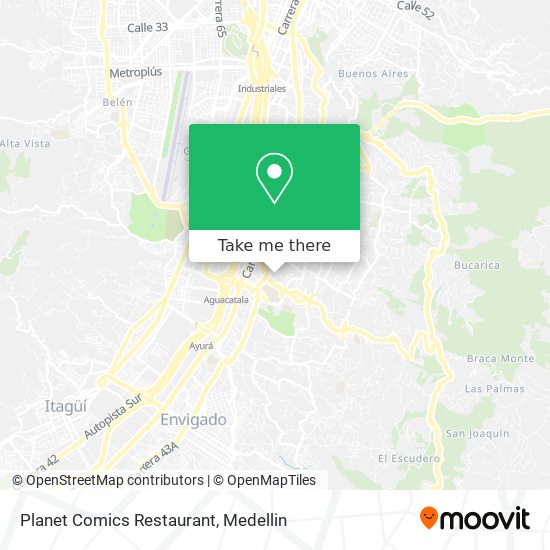 Planet Comics Restaurant map