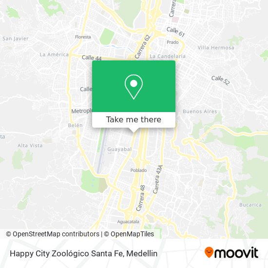 Happy City Zoológico Santa Fe map