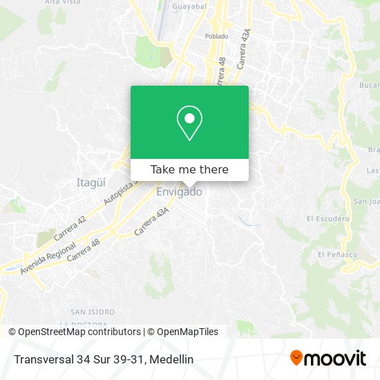 Mapa de Transversal 34 Sur 39-31