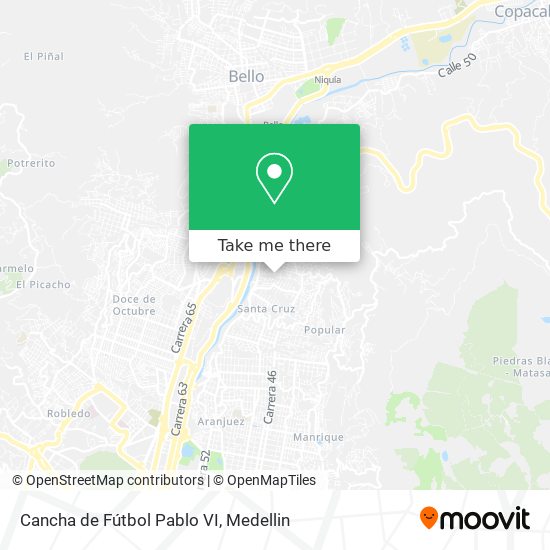 Cancha de Fútbol Pablo VI map