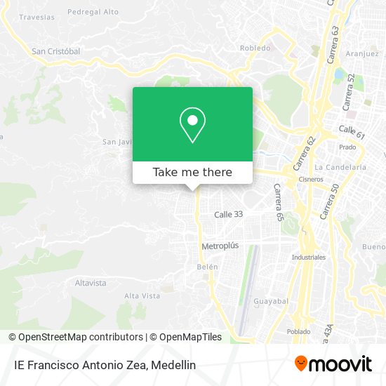 Mapa de IE Francisco Antonio Zea