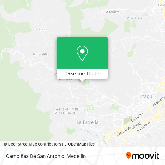 Campiñas De San Antonio map