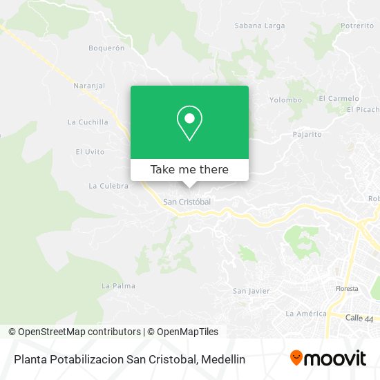 Mapa de Planta Potabilizacion San Cristobal