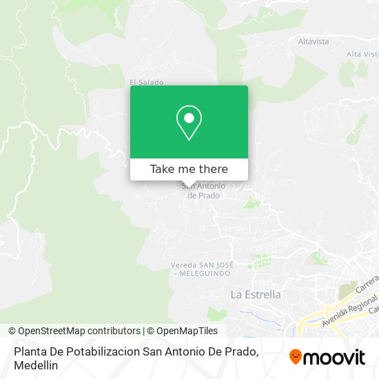 Planta De Potabilizacion San Antonio De Prado map