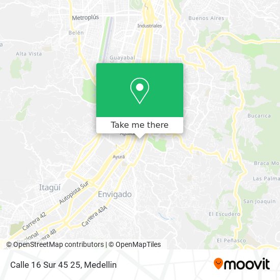 Calle 16 Sur 45 25 map