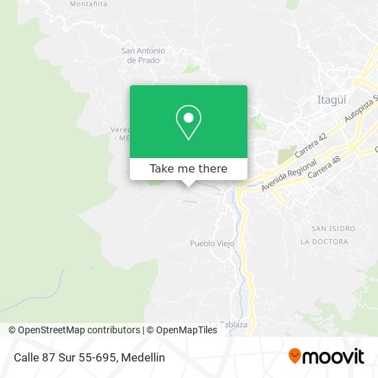 Mapa de Calle 87 Sur 55-695