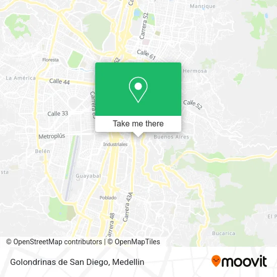 Golondrinas de San Diego map