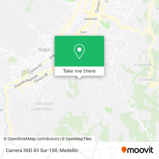 Mapa de Carrera 36D 43 Sur-100