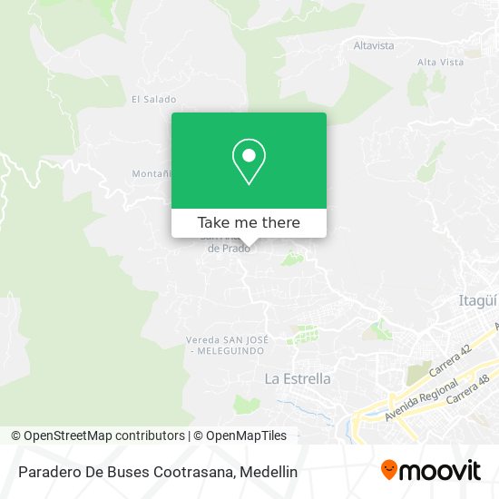 Mapa de Paradero De Buses Cootrasana