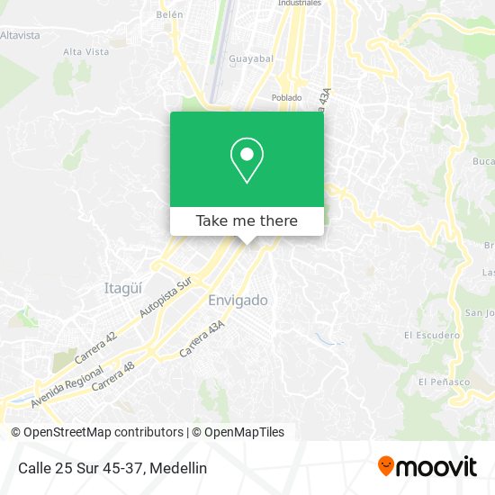 Calle 25 Sur 45-37 map