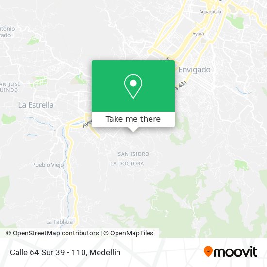 Calle 64 Sur 39 - 110 map