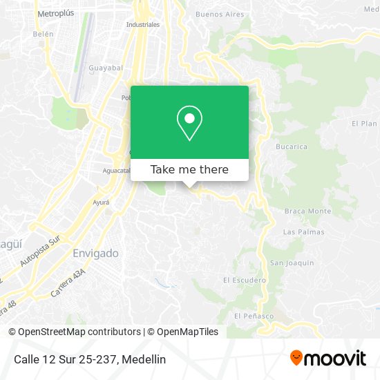 Mapa de Calle 12 Sur 25-237