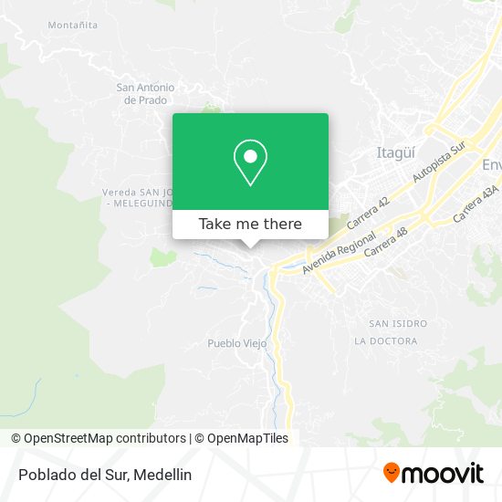 Mapa de Poblado del Sur