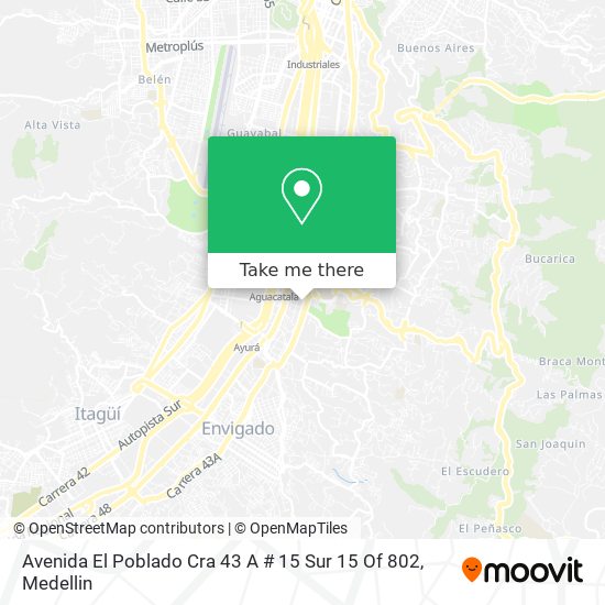 Mapa de Avenida El Poblado Cra 43 A # 15 Sur 15 Of 802