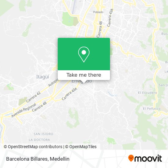 Mapa de Barcelona Billares