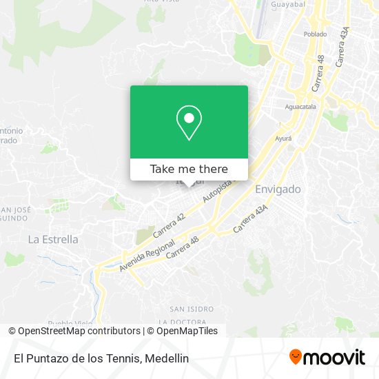 El Puntazo de los Tennis map