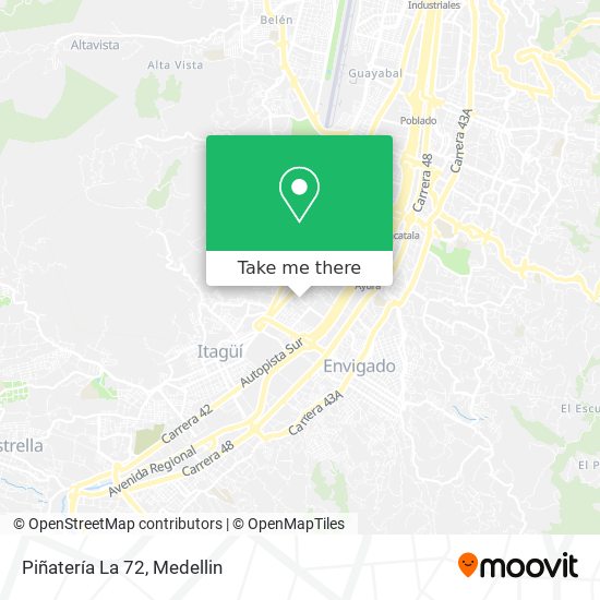 Piñatería La 72 map