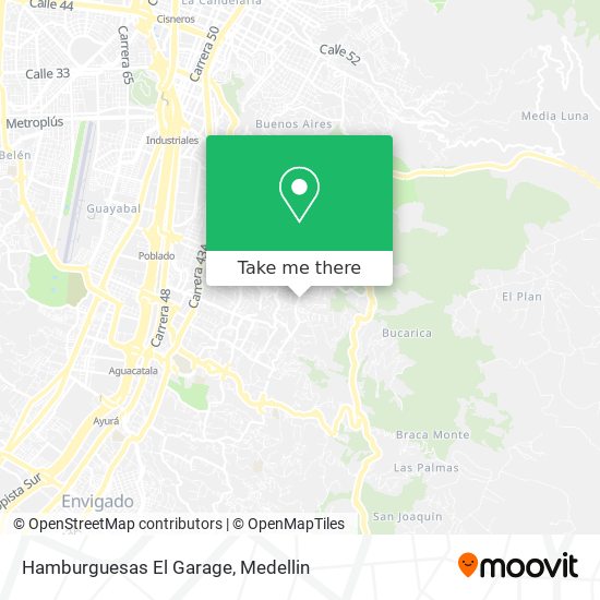 Mapa de Hamburguesas El Garage