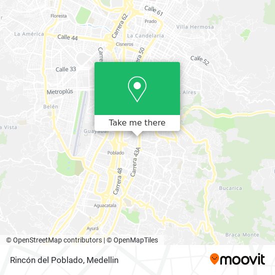 Rincón del Poblado map
