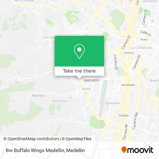 Bw Buffalo Wings Medellin map