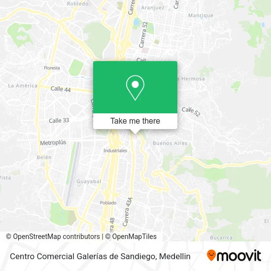 Centro Comercial Galerías de Sandiego map