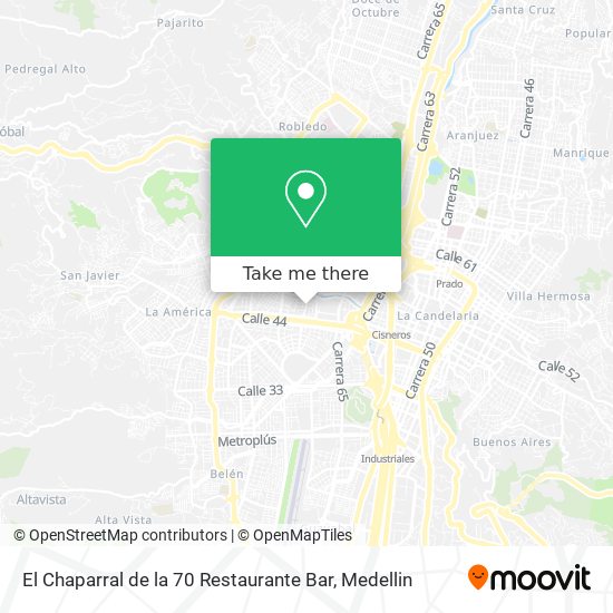 El Chaparral de la 70 Restaurante Bar map