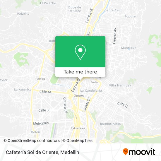 Cafetería Sol de Oriente map