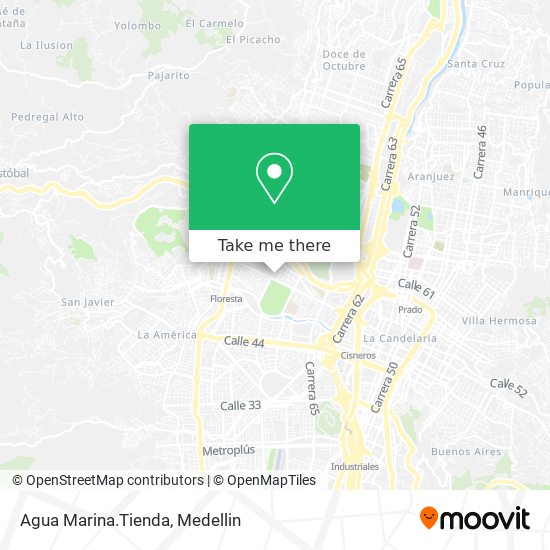 Mapa de Agua Marina.Tienda