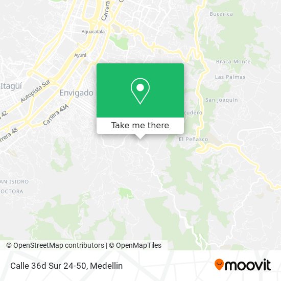 Mapa de Calle 36d Sur 24-50